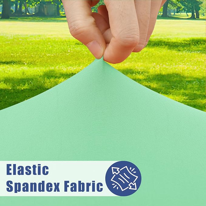 Moosfor 2 Pack Rectangle Spandex Fitted Table Cloth, 4FT Elastic Tablecloth | Washable Picnic Table Cover, Stretch Waterproof Table cloths for Party, Patio, Dining, Kitchen, 30" x 48", Bright Green