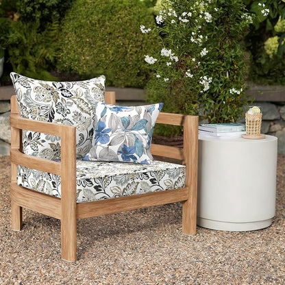 DYTXIII Outdoor Deep Seat Cushion Set, Water Repellent 24"x24" Patio Thick Cushions Replacement with Seat & Back Pillow for Patio Sofa, Wicker Chair, Couch - Dailey Tan