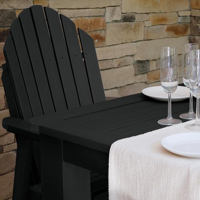 highwood Hamilton 5 Piece Square Counter Height Dining Set, Black