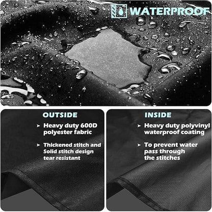 Grisun Grill Cover for Pit Boss Platinum Laredo 1000 Wood Pellet Grill, 600D Heavy Duty Anti-Fade Waterproof Grill Cover with Portable Handle and Reinforced Hem
