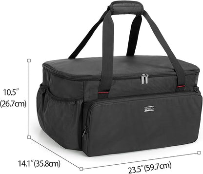 samdew Portable Grill Carry Bag Compatible with Weber 1141001 Go-Anywhere Gas Grill, Outdoor Camp Grill Cover Compatible with Weber 121020 Go-Anywhere Charcoal Grill, Bag Only (Patented Design)