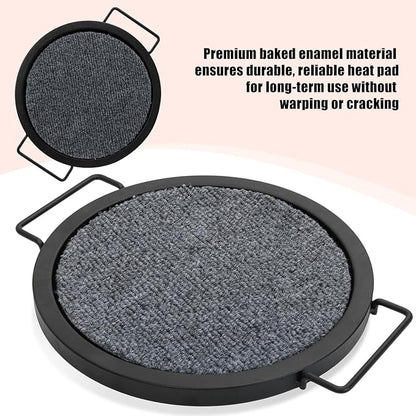 KEESHA Tabletop Fire Pit Mat for Solo Stove Mesa XL, Baked Enamel Heat Resistant Tray for Solo Stove, Diameter 10'', Thickness 0.6'' (Mat Not Included)