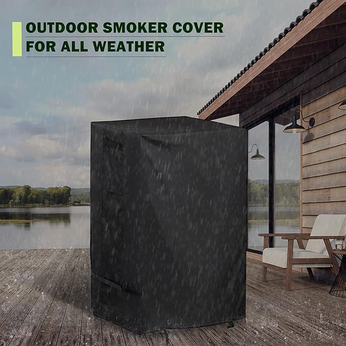 Smoker Cover for Pit Boss PBV3G1 Smoker Grill, Outdoor Grill Cover for Pit Boss Vertical Smoker Grill-23 L x 22" D x 47" H