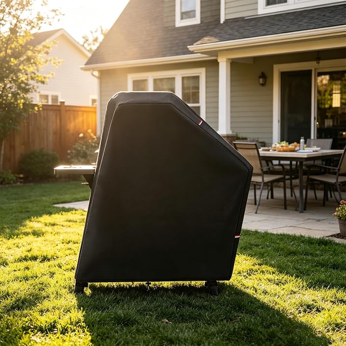 Grill Cover for Ninja XSKUNSTAND Outdoor Stand with One Side Tables,Compatible with Artisan Pizza Oven MO201,Ninja Woodfire Collection OG700,OG800, OG900, & OO100 Series(Cover Only)