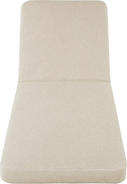 Christopher Knight Home Replacement Chaise Lounge Cushion 76.75 Inch Outdoor Recliner Pad with 4 Inch Foam Cationic Dyeable Polyester Fabric Water-Resistant Patio, Cushion Only, Beige
