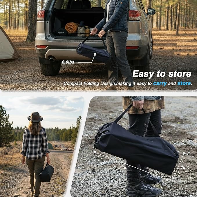 Folding Camping Table, Portable Lightweight Beach Tables for Sand Foldable, Aluminum Roll-up Folding Square Table for Outdoor Camping, Picnic, Card, Travel