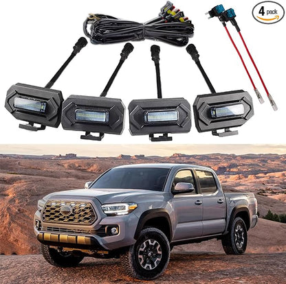 Raptor Grill Lights for Toyota OEM Tacoma (2020-2023) TRD Off Road & TRD Sport – 4PCS Amber Grill Lights with Two Fuse – OEM/Aftermarket Grille Lamps – Durable Car Accessories