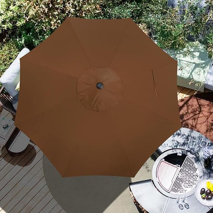 Blissun 9ft Patio Umbrella Replacement Canopy, Market Umbrella Top, Outdoor Table Umbrella Canopy for 8 Ribs, Canopy Only