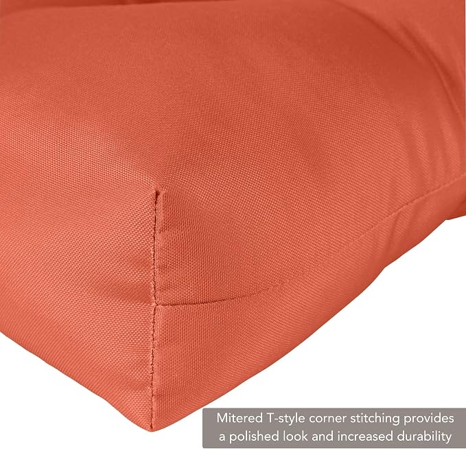 Greendale Home Fashions Outdoor 44x22-inch High Back Chair Cushions (Set of 2), Sunrise