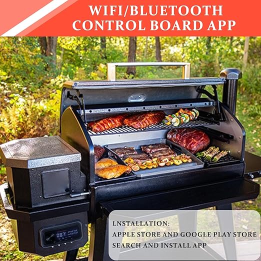 Replacement Pit Boss PID Thermostat Control Board 80145 Compatible with Pit Boss Pro Series II 1150 Wood Pellet Grills, with WiFi & Bluetooth Function, can Connect to Mobile APP.