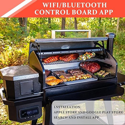 Replacement Pit Boss PID Thermostat Control Board 80145 Compatible with Pit Boss Pro Series II 1150 Wood Pellet Grills, with WiFi & Bluetooth Function, can Connect to Mobile APP.