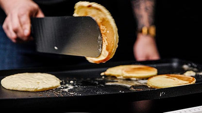 Griddle Accessories Kit - 11 Piece Griddle Tool Kit - Stainless Steel Metal Spatula Set, Scraper, Turner, Tongs, Egg Rings and More- Perfect for Blackstone or Hibachi BBQ