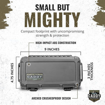 Waterproof Storage Case 1.2 L Capacity – Heavy-Duty Gear Box with Foam, Carabiner & Lanyard – Crushproof, Airtight Outdoor Container for Camping, Hiking, Fishing