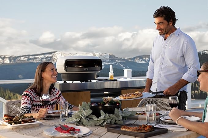 Everdure KILN R Series 2-Burner Gas Pizza Oven - 16” Restaurant Quality Pizza in Under 2 Minutes - Backyard, Portable Pizza Oven for Families & Pizza Enthusiasts, Cooks More Than Pizza, Stone