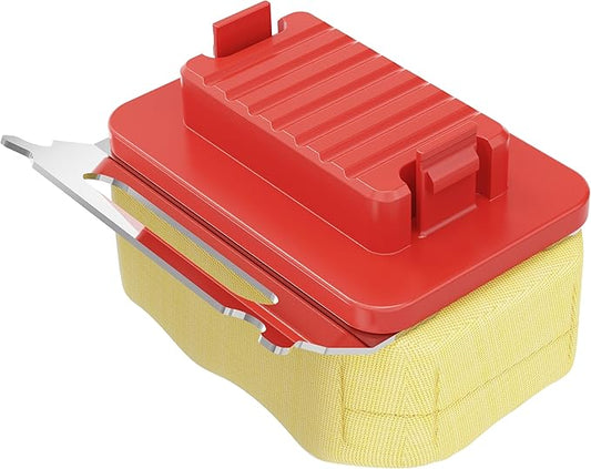NEWKITCHEN Grill Brush Bristle-Free Steam Replaceable Cleaning Head [No Handle] Heat-Resistant Kevlar Head with Grill Scraper, Safe Barbecue Grill Cleaning Head for All Grill Types