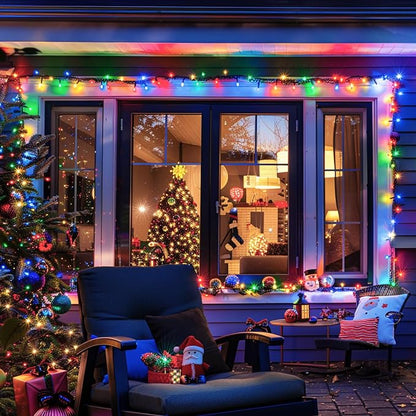 JMEXSUSS 800 LED Multicolor Christmas String Lights Outdoor Plug in | 272ft, 8 Modes, Remote Control, Waterproof Christmas Lights, LED Christmas Tree Lights for Indoor Tree Xmas Decor