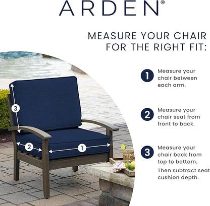 Arden 4-Pack Outdoor Patio Dining Chair Cushion, 20x44, Rain-Proof Seat Pad, Fade-Resistant Outdoor Cushion Tan Diamond Trellis
