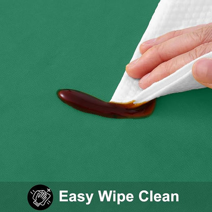 Smiry Rectangle Table Cloth 60x84 Inch, Waterproof Wipeable Vinyl Tablecloths Protector, Oil Spill Proof Plastic Table Cover for Dining, Picnic, Camping, Outdoor, Emerald Green