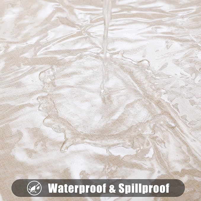 Smiry Rectangle Table Cloth 60x120 Inch, Waterproof Wipeable Vinyl Tablecloths Protector, Oil Spill Proof Plastic Table Cover for Dining, Picnic, Camping, Outdoor, Clear