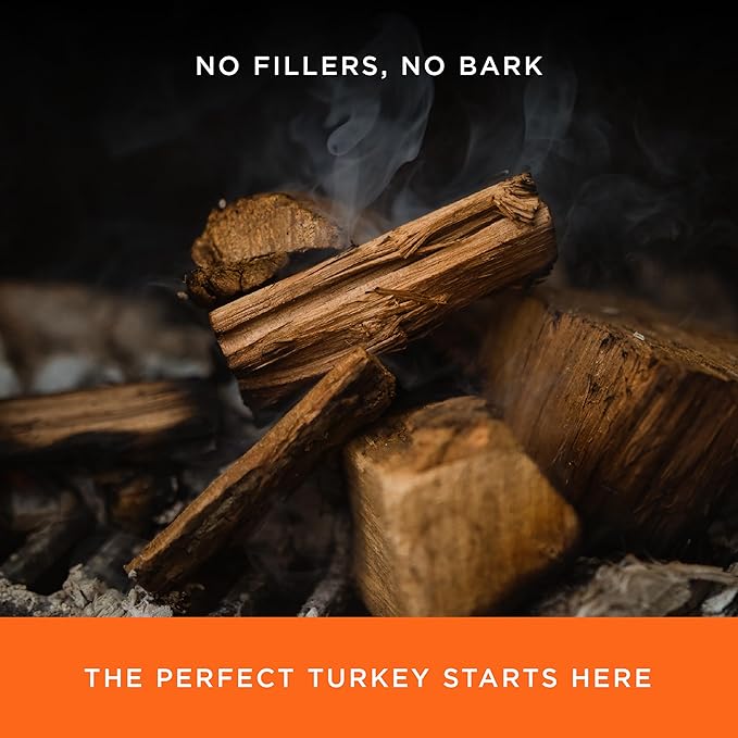 Fire & Flavor Premium All-Natural Hickory Wood Smoking Chunks, Sweet but Hearty, Smoky Flavor for Use with Pork & Ribs, All Meats, Great for Charcoal Grills and Smokers