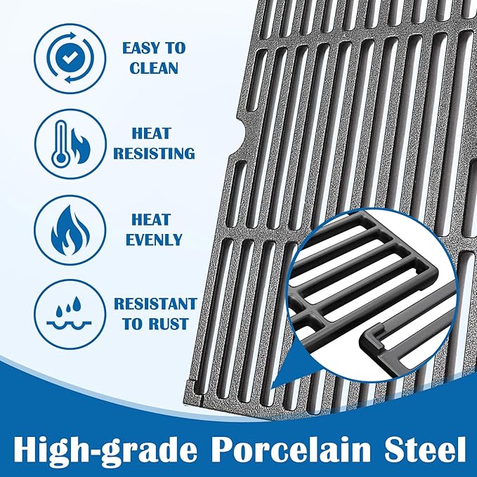 SafBbcue 16.5" Grill Grates for Kenmore 4&5 Burners Replacement Grill Parts Kenmore 146.23680310 146.30213510 146.23770310 146.47468610 146.47469610 PG-40406S0L Cooking Grates Bbq-pro 146.23676310