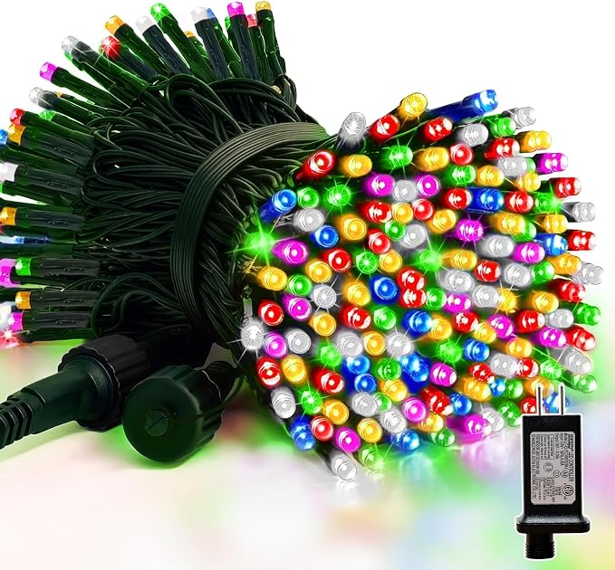 multicolor string lights,White and Multicolor color changing led string lights,Christmas Mini Lights 66ft 200 LED Fairy Lights Plug in, 16 Modes for Outdoor Xmas Tree Wedding Party Decoration
