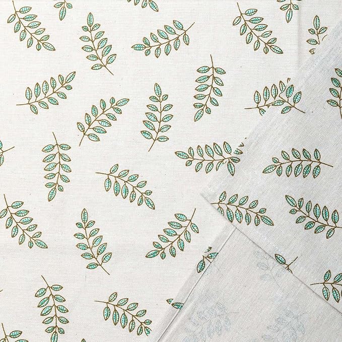 YiHomer Pastoral Round Tablecloth - 60 Inch Dia. Table Cloth - Washable Table Cover with Dust-Proof Wrinkle Resistant for Restaurant, Picnic, Bistro, Indoor and Outdoor Dining, Green Leaf