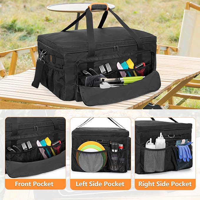 HODRANT Carry Bag Compatible With Ninja Woodfire Grill OG701 OG751, Outdoor Cover for OG700 Series Smoker, Water-Resistant BBQ Storage Case for Tools & Accessories, Bag Only