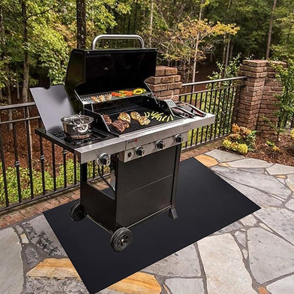 MDEOOSKY Fireproof Grill Mat 60" x 42" – Waterproof BBQ Protector for Deck and Patio, Easy to Clean Fire Pit Mat, Oil-Proof, Foldable Storage Solution