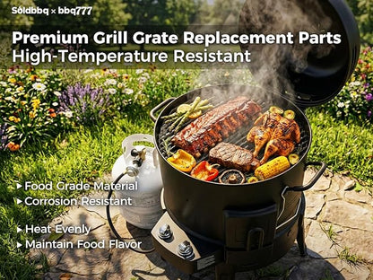 15 1/4" Porcelain Steel Cooking Grate Replacement Parts for Charbroil The Big Easy TRU-Infrared Smoker Roaster & Grill Model 14101550 14101550-A1/ A2 / A3 / A4, 29104315