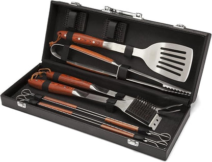 Cuisinart 10-Piece Premium Grilling Set, Grill Accessories Stainless Steel BBQ Tools, Storage Tote for Spatula, Tongs, Grill Brush, and More, Perfect for BBQ, Cookouts, Camping, Tailgates