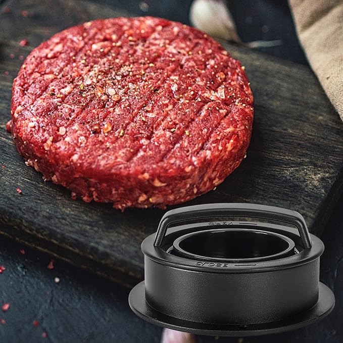 Burger Press Hamburger Patty Maker Slider Press Stuffed Burger Patty Press Regular Burger Patties Cookery Mold 3 in 1 Non Stick Kitchen Barbecue Tool