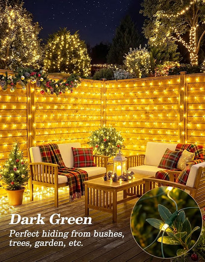 21x5FT Solar Christmas Net Lights Outdoor Waterproof with Remote | 360LED 8 Modes Solar & USB Powered Mesh Lights with Green Wire for Gazebo, Bush, Garden Shrubs, Lawn, Patio Decor, Warm White