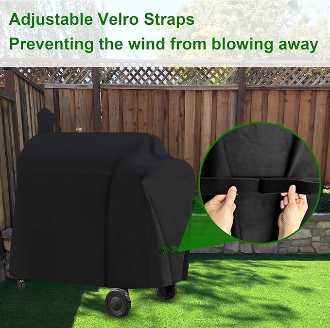 Grill Cover Fits Traeger Pro 575 & Pro 22 (TFB82KLF, TFB57KCL, TFB30KLF, TFB29BKLF) Electric Grill and Smoker,Compared to Traeger BAC503, Cover Geny Outdoor Heavy Duty Waterproof BBQ Grill Cover