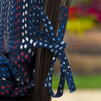 Arden 2-Pack Outdoor Patio Dining Chair Cushion, 20x44, Rain-Proof Seat Pad, Fade-Resistant Outdoor Cushion Sapphire Liberty Mosaic