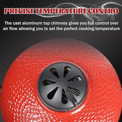 Dracarys Charcoal Kamado Cast Aluminum Top Vent Chimney for Vision Grills Classic B Series 18 Inch Pit Boss 71220, 71240