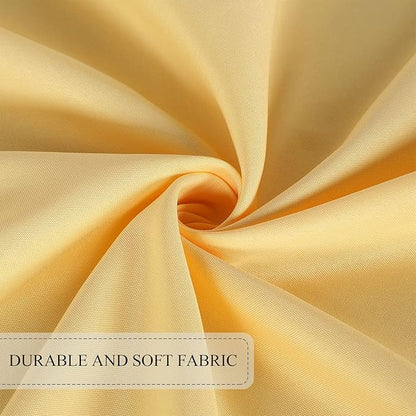 SARAFLORA Outdoor and Indoor Tablecloth -60x120 inch Yellow, Wrinkle Free Washable Waterproof Table Cloth with Umbrella Hole and Zipper Rectangle Table Cover for Spring/Summer/Patio/Picnic/BBQS/Party