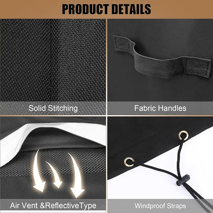 Grill Cover for Rec Tec RT-590, Recteq Deck Boss 590/800 Wood Pellet Grill - Heavy Duty Waterproof Fade Resistant Outdoor Smoker Cover with Elastic Drawstring for Rectec RT-590 Grill Accessories