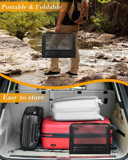 Honagu Folding Grill Table, Height Adjustable Metal Picnic Outdoor Table, Portable Camping Table for Outdoor Camping, Patio, Dining, BBQ, Party, Travel Cooking,Small 23.6"×15.7"Lightweight, Waterproof