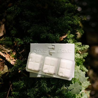 Esbit 1300-Degree Smokeless Solid 14g Fuel Tablets for Backpacking, Camping, and Emergency Prep
