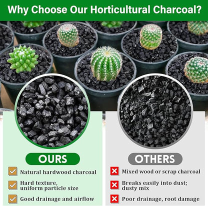 Legigo 10QT All Natural Horticultural Charcoal- Activated Hardwood Plant Charcoal for Soil Amendment, Conditioning Bonsai Soil, Succulent, Terrarium Supplies, Indoor Plant Potting Soil