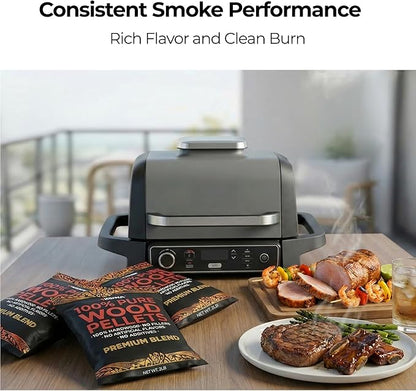 Kona Premium Blend Smoker Pellets, Intended for Ninja Woodfire Outdoor Grill, 8 lb Resealable Bags