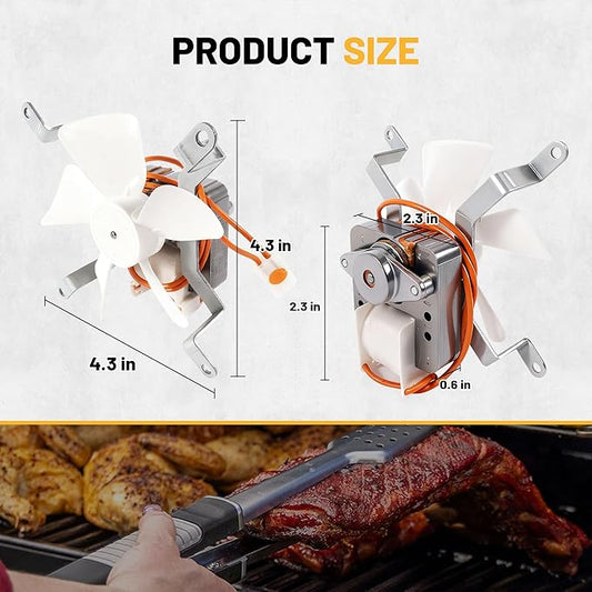 Replacement Induction Fan Kit High Temperature Resistant BBQ Blower, Compatible with Traeger, Pit Boss & Camp Chef Wood Pellet Grill Smokers