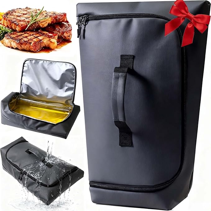 270° Opening BBQ Blanket for Resting Meat, Insulated Leak-Proof Meat Resting Bag for Brisket Pork Turkey, Smoker Accessories for Kitchen Camping Party, Anniversary Birthday Gifts for Men Dad Husband