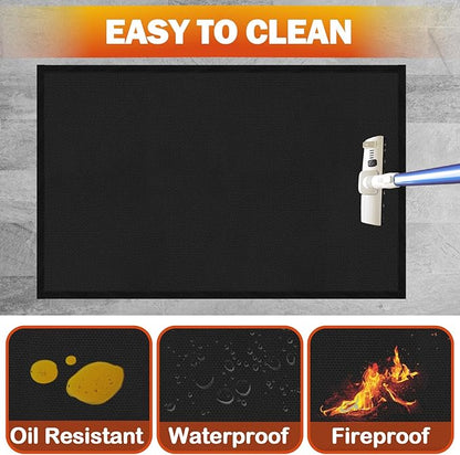 65 x 48 Inch Under Grill Mats for Blackstone, Large Double Sided Fireproof Outdoor Grill Mat, Reusable BBQ Mat Protector for Deck, Fit Patio, Indoor Fireplace, Easy to Clean