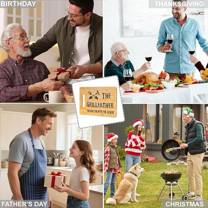 Gift for Dad from Son Daughter - 13" x 8.8"Inch Kitchen Wall Counter BBQ Decor & Use - Unique Dad Christmas Gift, Birthday Present for Father Who Have Everything