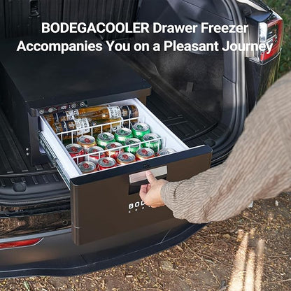 BODEGACOOLER 12 Volt Drawer Refrigerator, 33Quart(31L) RV Fridge Freezer | Portable Refrigerator (-4℉-68℉) with APP Control, 12/24V DC, for Travel ,Camping, Road Trips Tailgating, Truck, Van, SUV