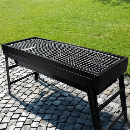 Portable Stainless Steel Grill, Home Charcoal Grill and Outdoor Folding Grill, Perfect for Traveling, Outdoor Cooking and BBQ, Camping, Picnics.