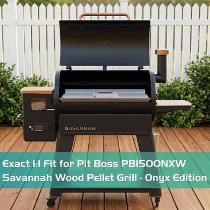 Flame Broiler Kit for Pit Boss Savannah 1500 Wood Pellet Grill Onyx Edition Replacement Parts Pitboss PB1500NX Diffuser Heat Deflector Plate Smoker BBQ Accessories