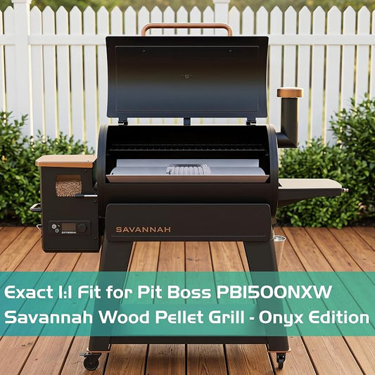 Flame Broiler Kit for Pit Boss Savannah 1500 Wood Pellet Grill Onyx Edition Replacement Parts Pitboss PB1500NX Diffuser Heat Deflector Plate Smoker BBQ Accessories